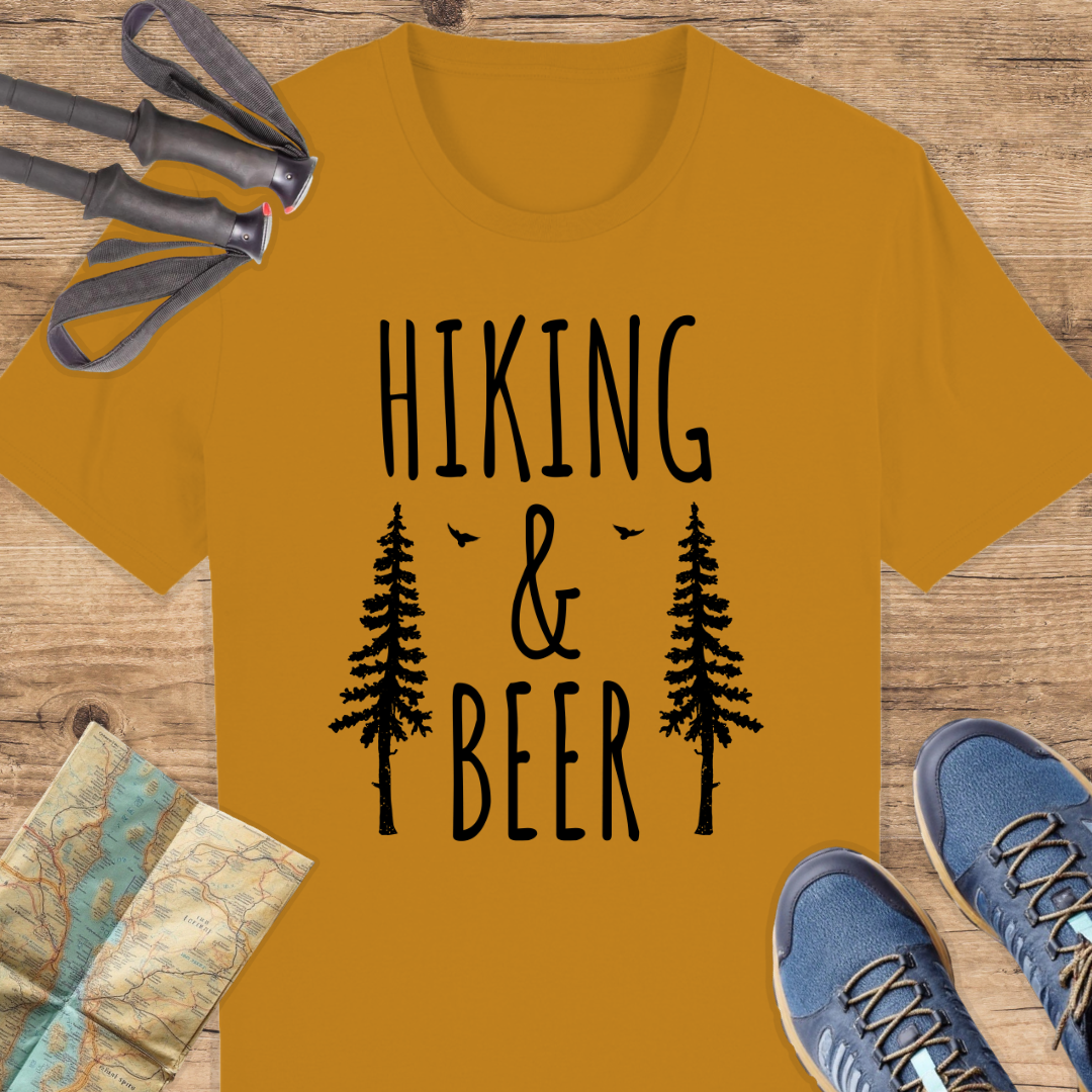 Unisex Bio T-Shirt Hiking and beer
