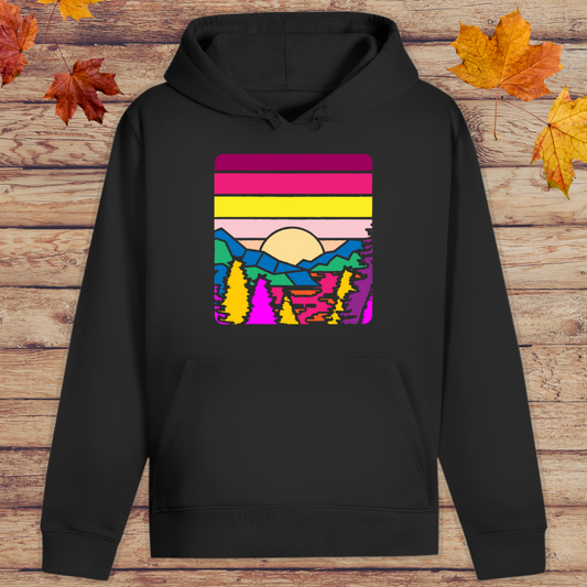 Hoodie Unisex Vintage Berge