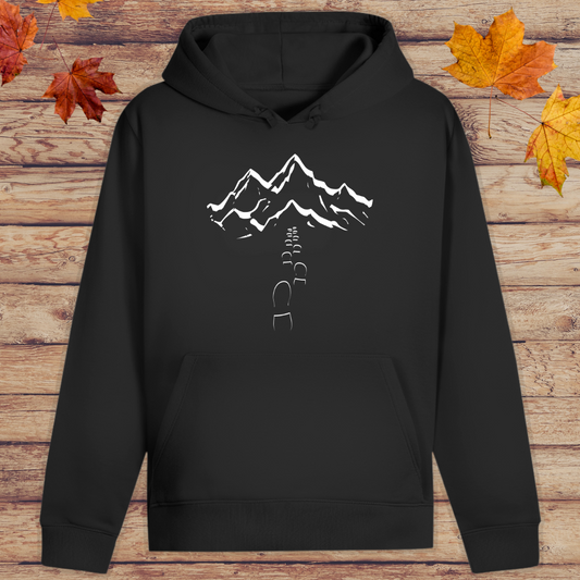Hoodie Unisex Spuren Berge
