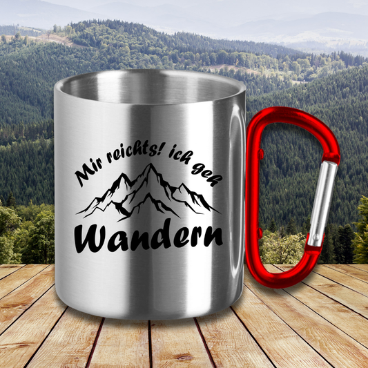 Edelstahltasse Ich geh wandern