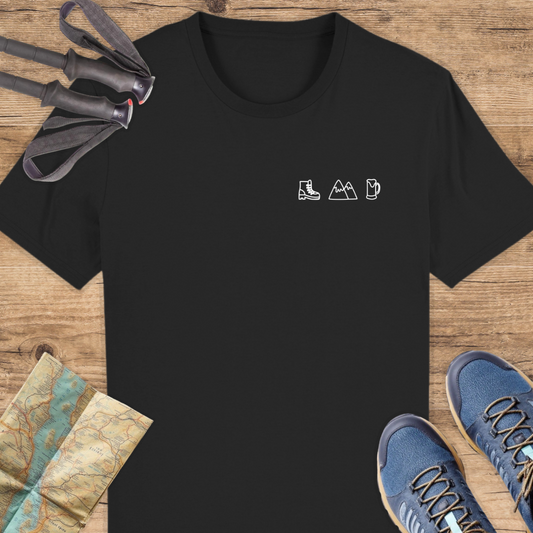Unisex Bio T-Shirt Wandern und Bier