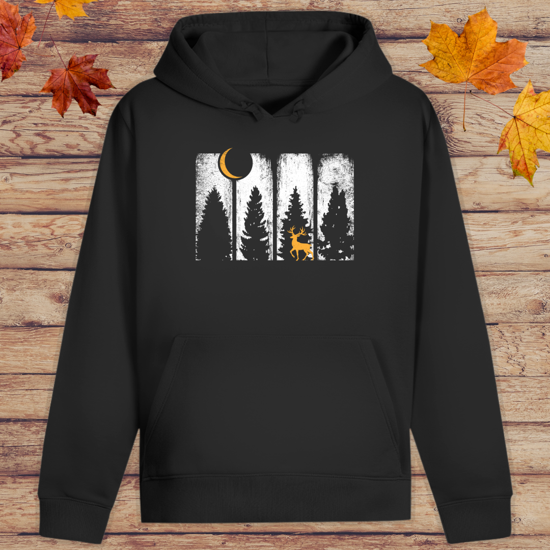 Hoodie Unisex Wald und Hirsch