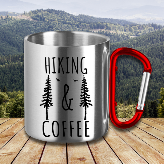 Edelstahltasse Hiking and Coffee