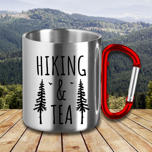 Edelstahltasse Hiking and Tea