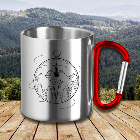 Edelstahltasse Kompass