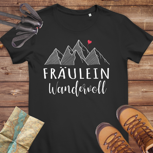 Damen Medium Fit Bio T-Shirt Fräulein Wandervoll