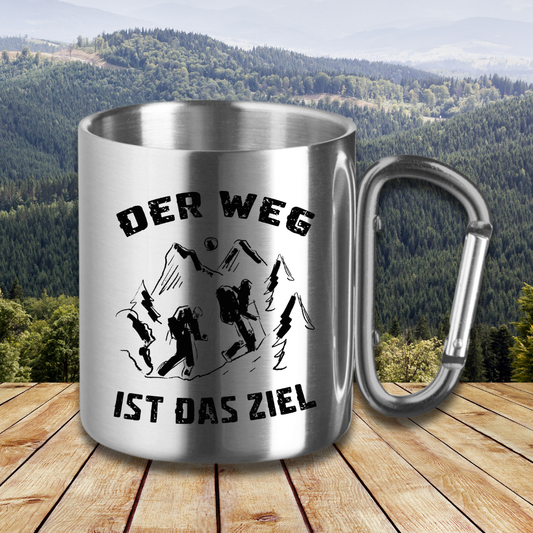 Edelstahltasse Der Weg ist das Ziel