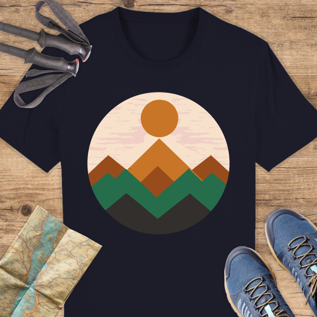 Unisex Bio T-Shirt Geometrische Berge