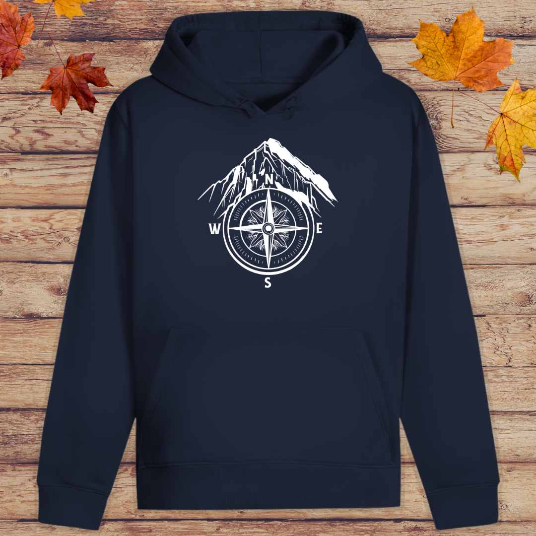 Hoodie Unisex Kompass Berge