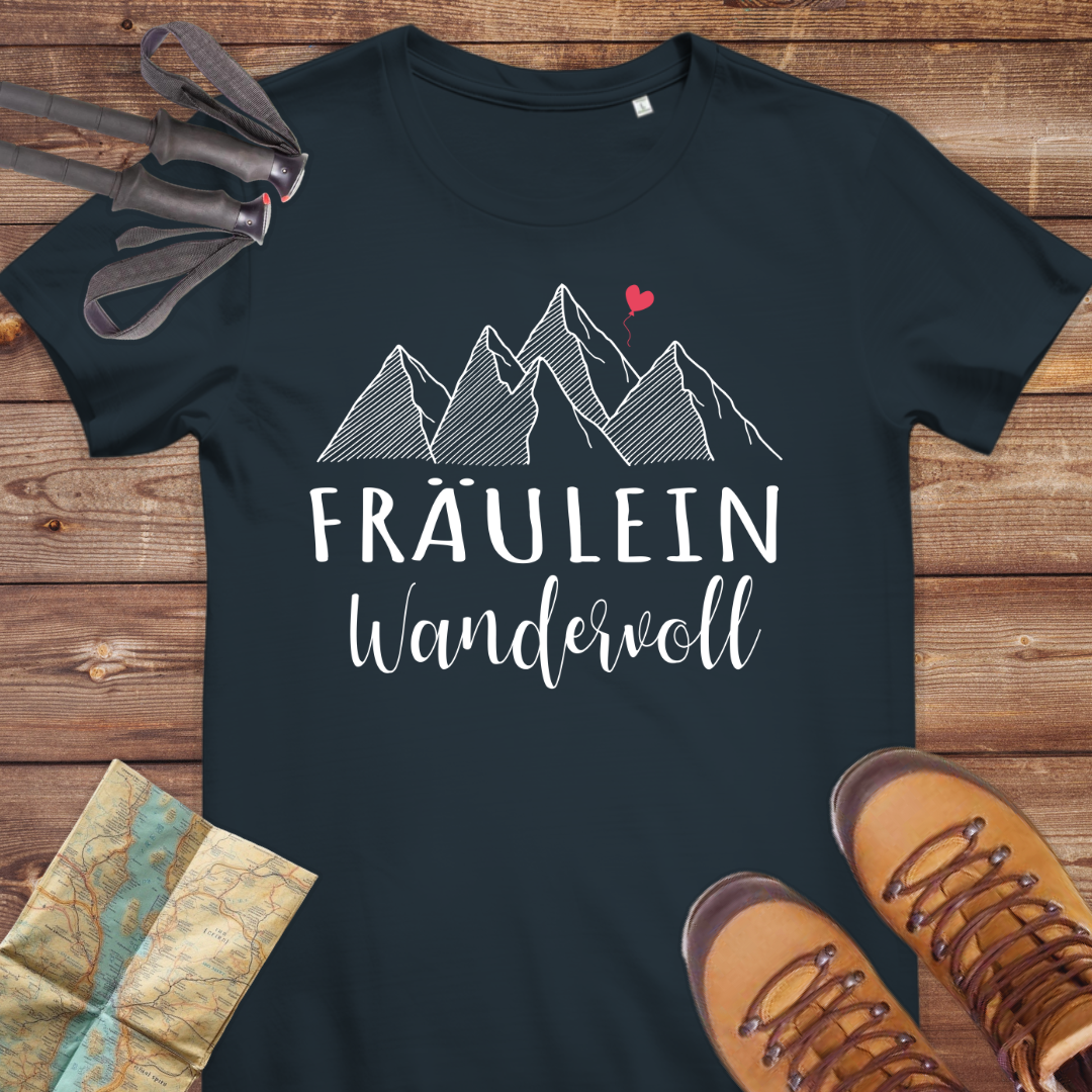 Damen Medium Fit Bio T-Shirt Fräulein Wandervoll