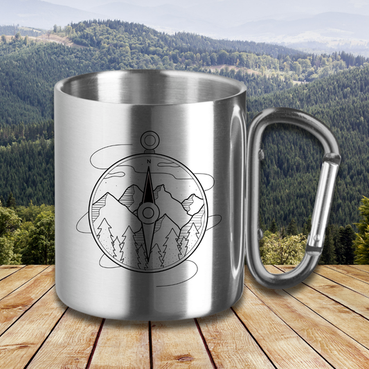 Edelstahltasse Kompass