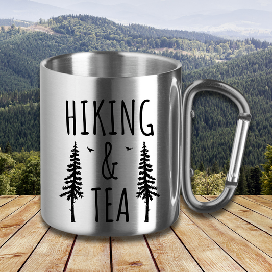 Edelstahltasse Hiking and Tea