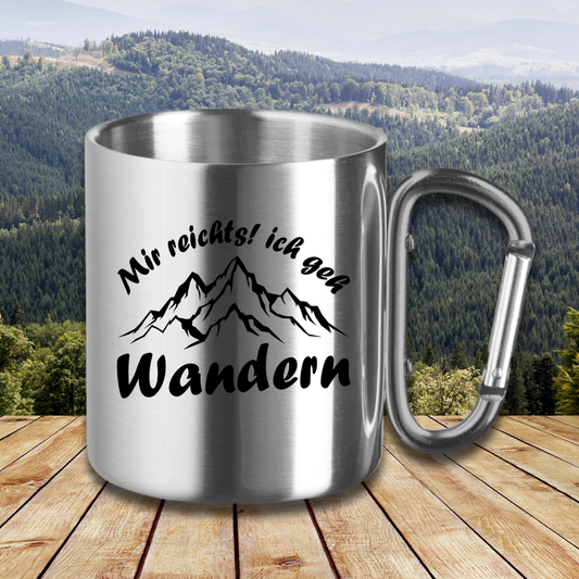 Edelstahltasse Ich geh wandern