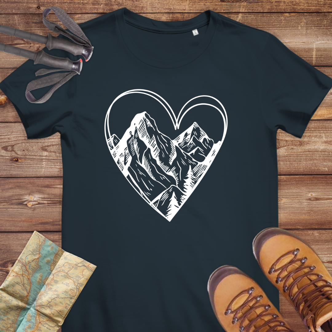 Damen Medium Fit Bio T-Shirt Berge