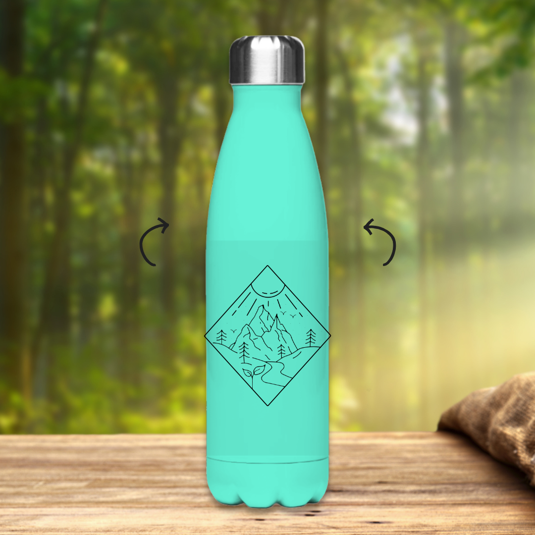 Edelstahl-Thermoflasche Line Art Berge