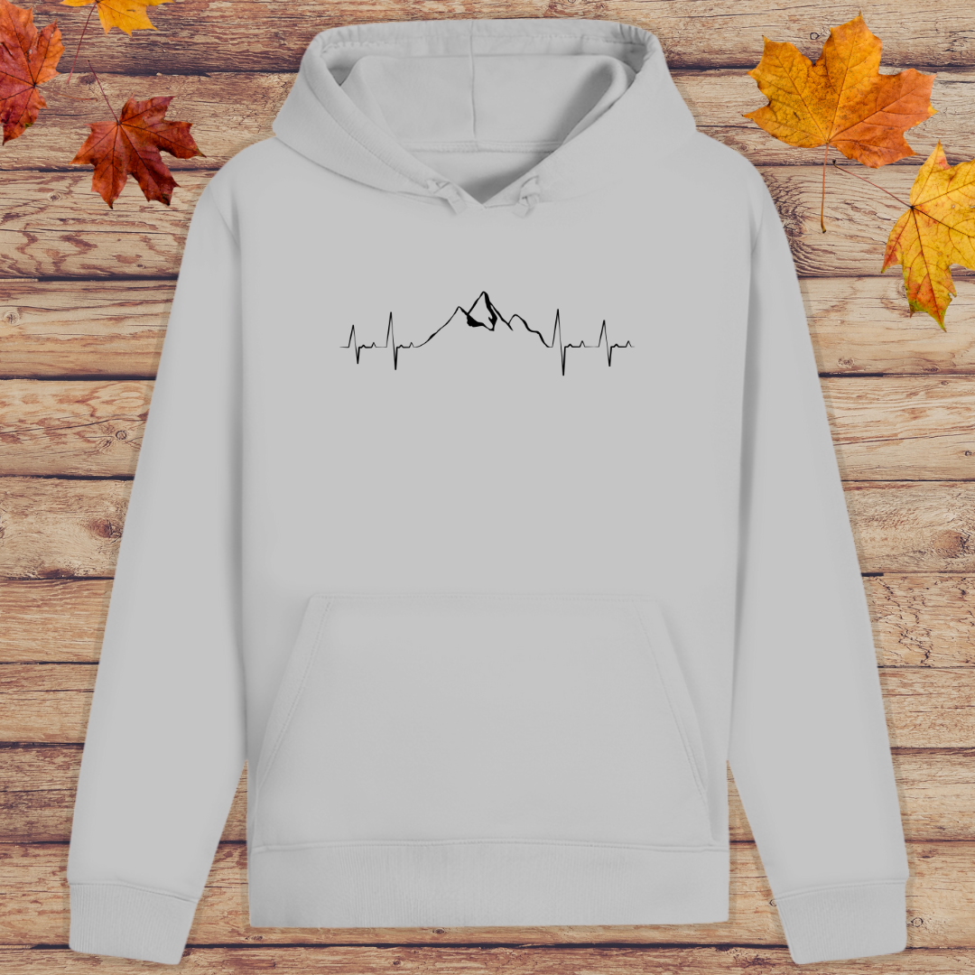 Hoodie Unisex Berge Herzschlag