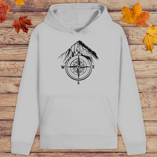 Hoodie Unisex Kompass Berge