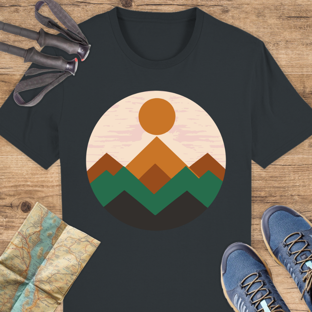 Unisex Bio T-Shirt Geometrische Berge
