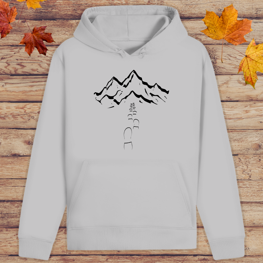 Hoodie Unisex Spuren Berge