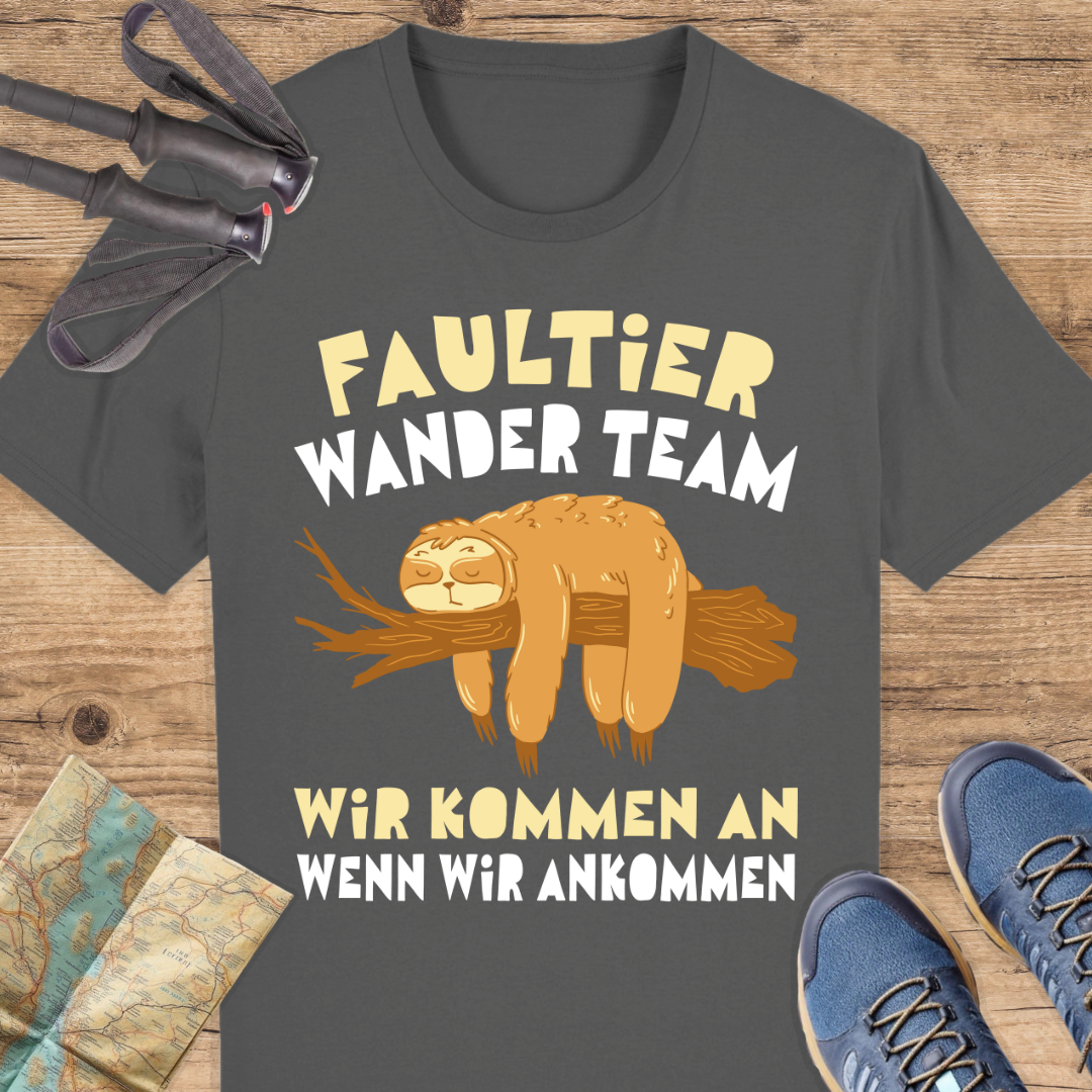 Unisex Bio T-Shirt Faultier wanderteam