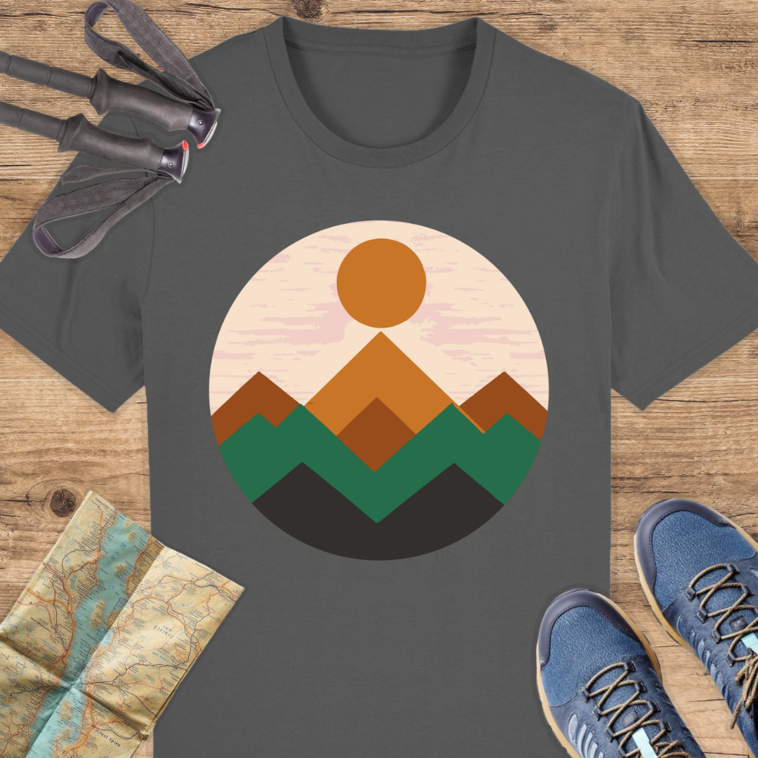 Unisex Bio T-Shirt Geometrische Berge