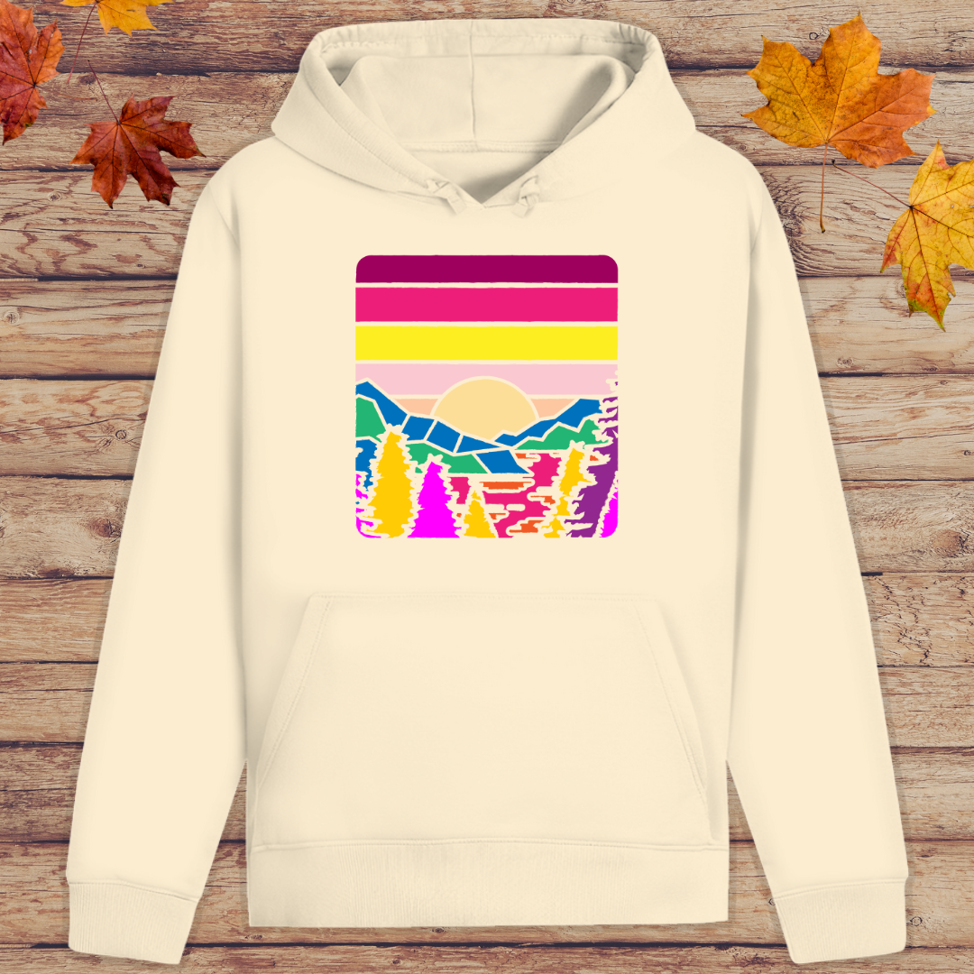 Hoodie Unisex Vintage Berge