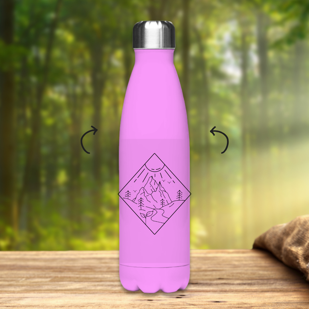 Edelstahl-Thermoflasche Line Art Berge
