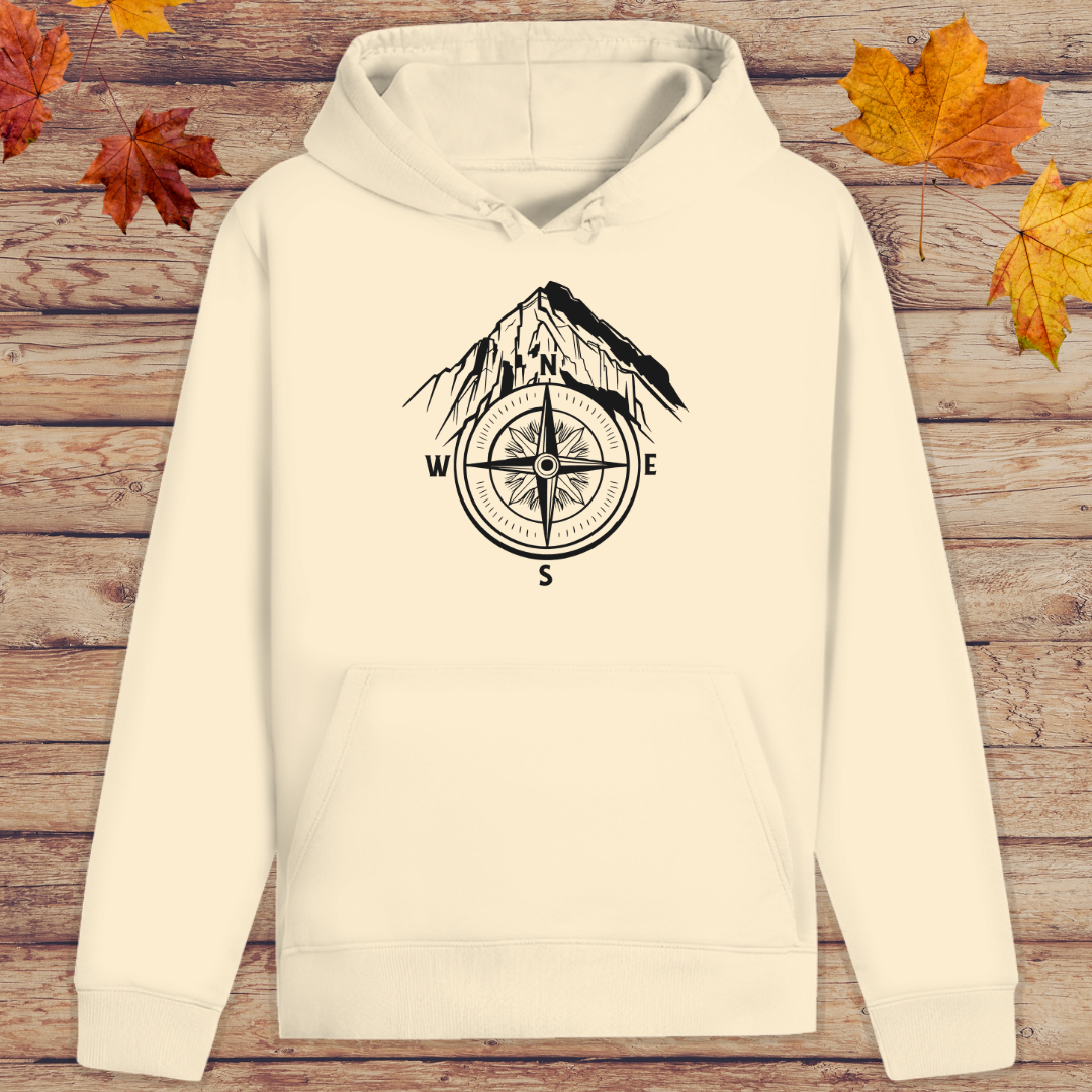 Hoodie Unisex Kompass Berge