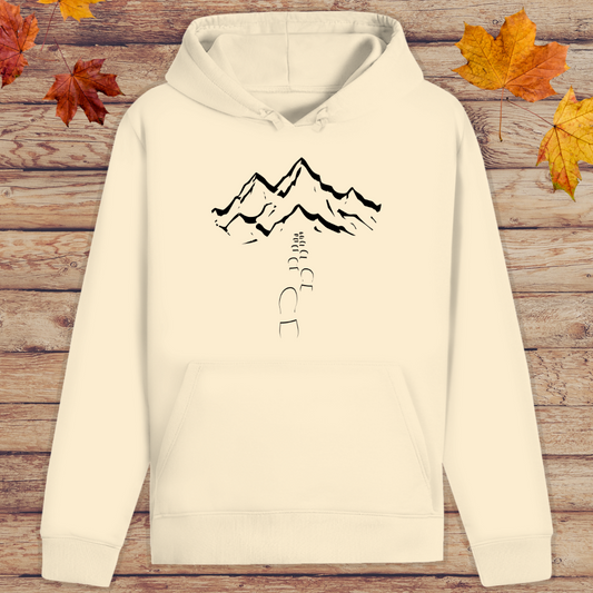 Hoodie Unisex Spuren Berge