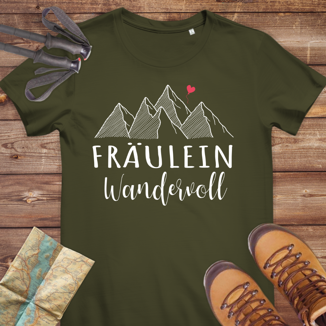 Damen Medium Fit Bio T-Shirt Fräulein Wandervoll