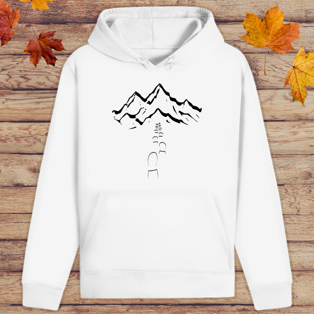 Hoodie Unisex Spuren Berge