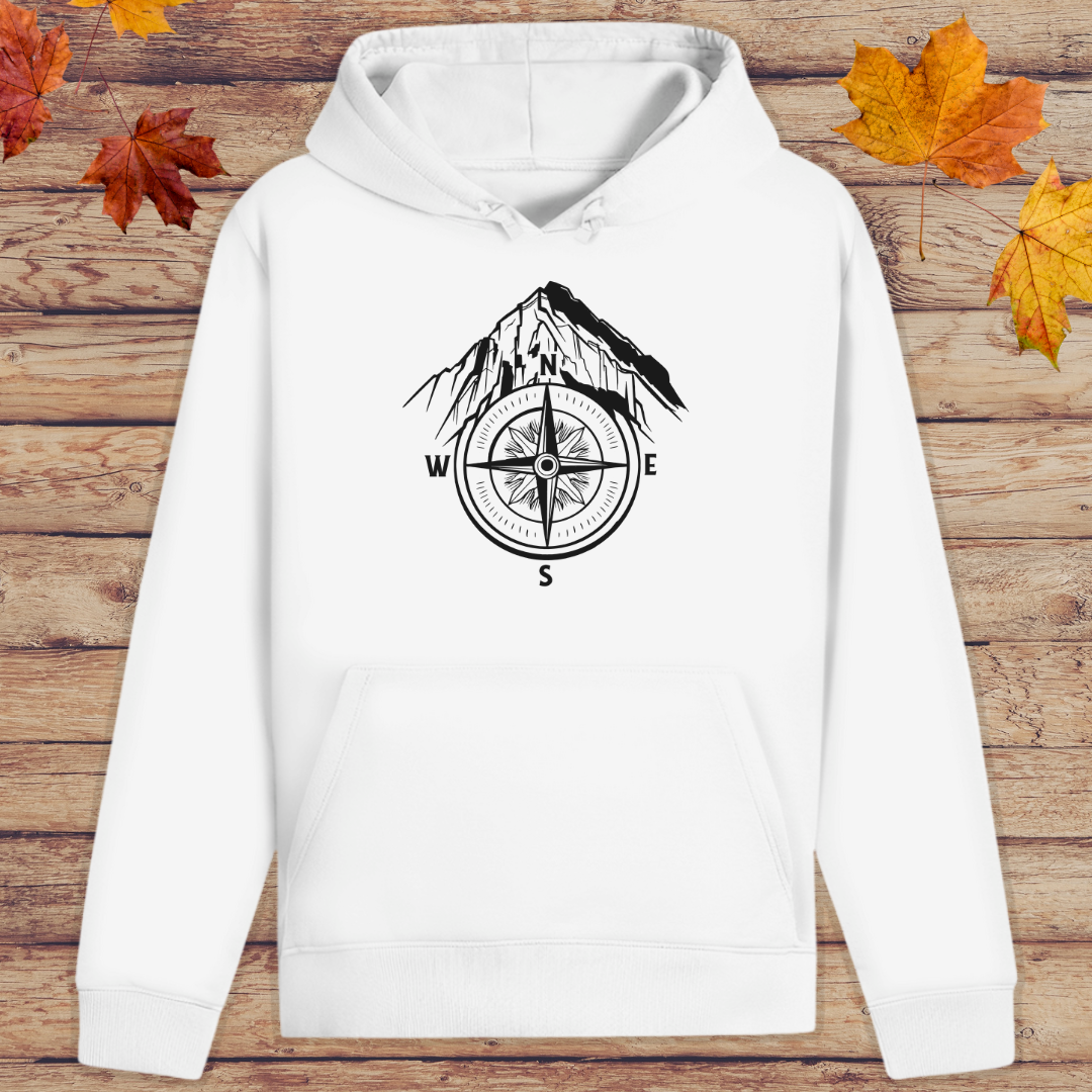Hoodie Unisex Kompass Berge
