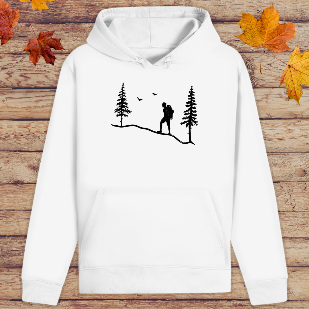 Hoodie Unisex Hund und Wanderer