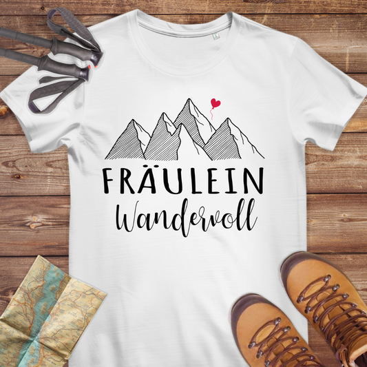 Damen Medium Fit Bio T-Shirt Fräulein Wandervoll