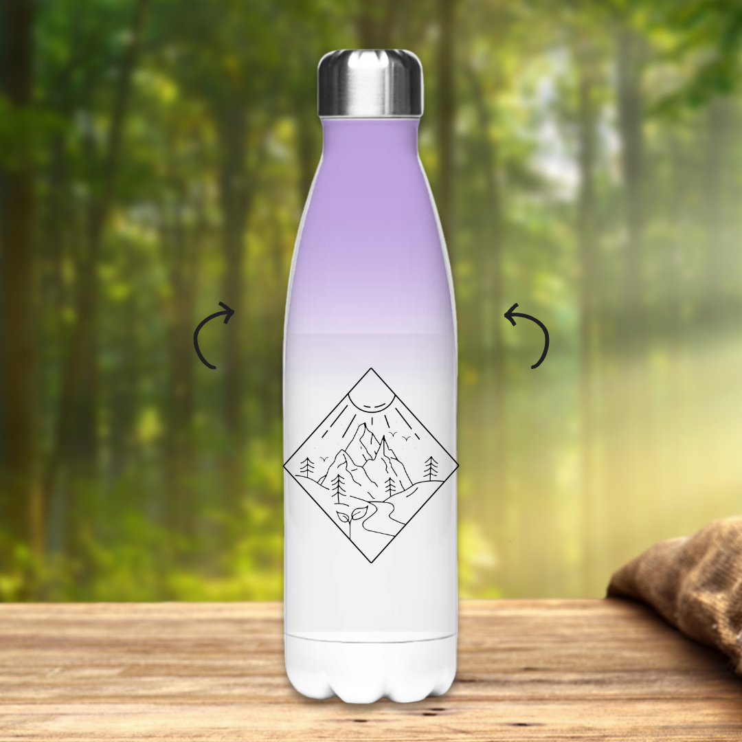 Edelstahl-Thermoflasche Line Art Berge