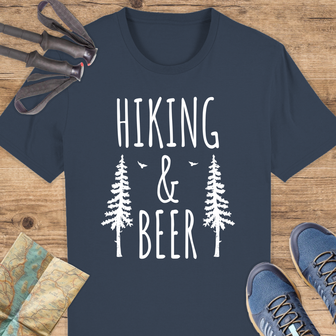 Unisex Bio T-Shirt Hiking and beer