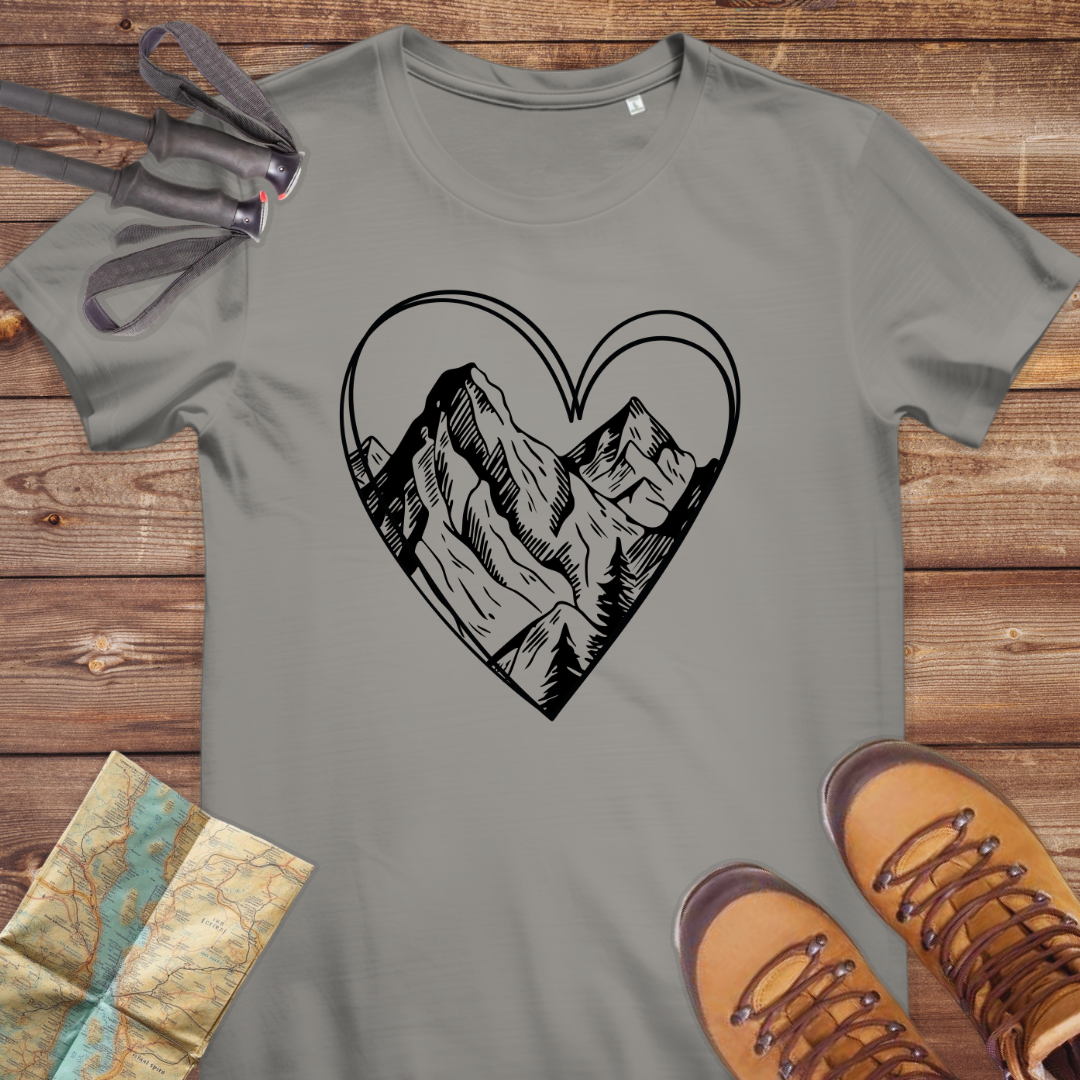 Damen Medium Fit Bio T-Shirt Berge