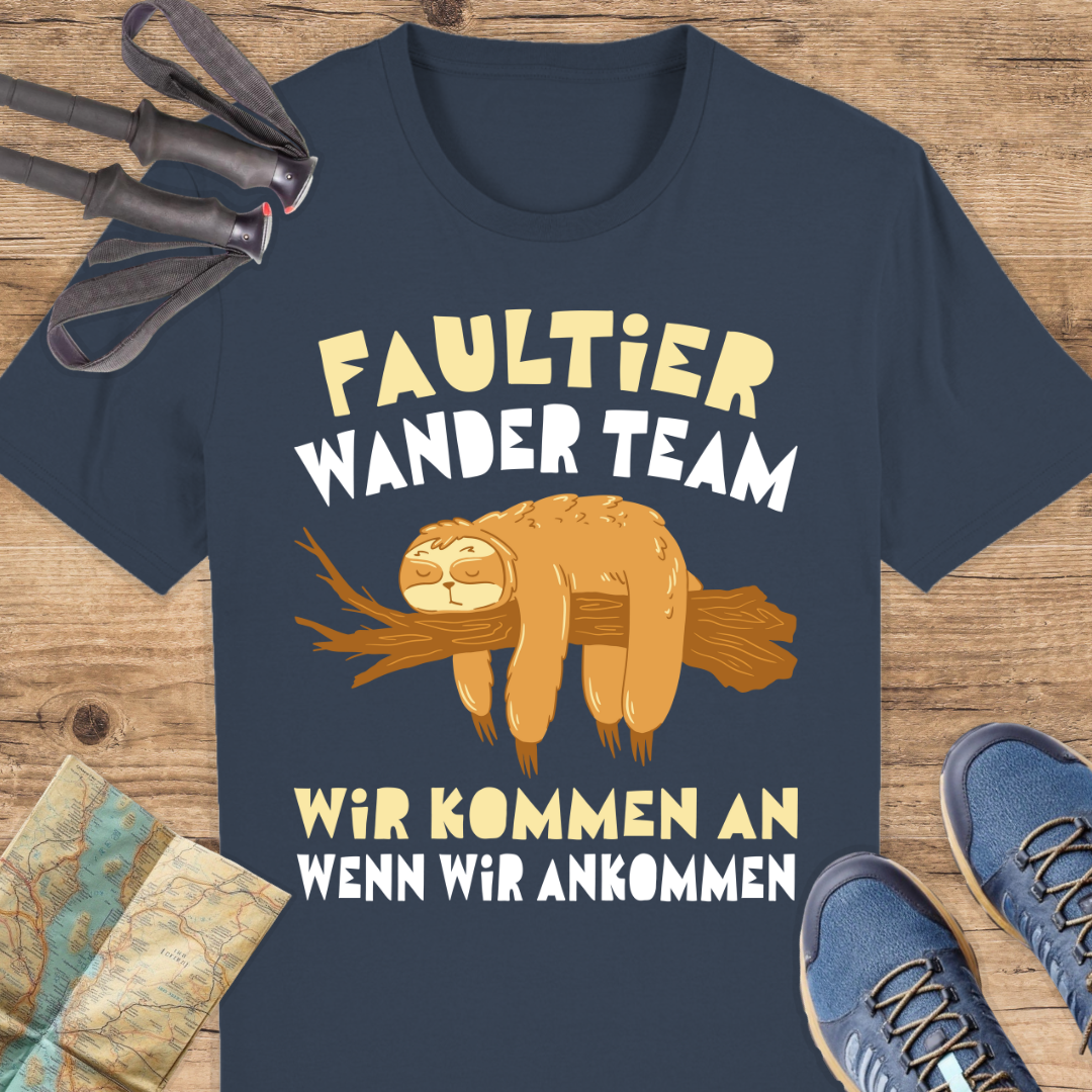 Unisex Bio T-Shirt Faultier wanderteam