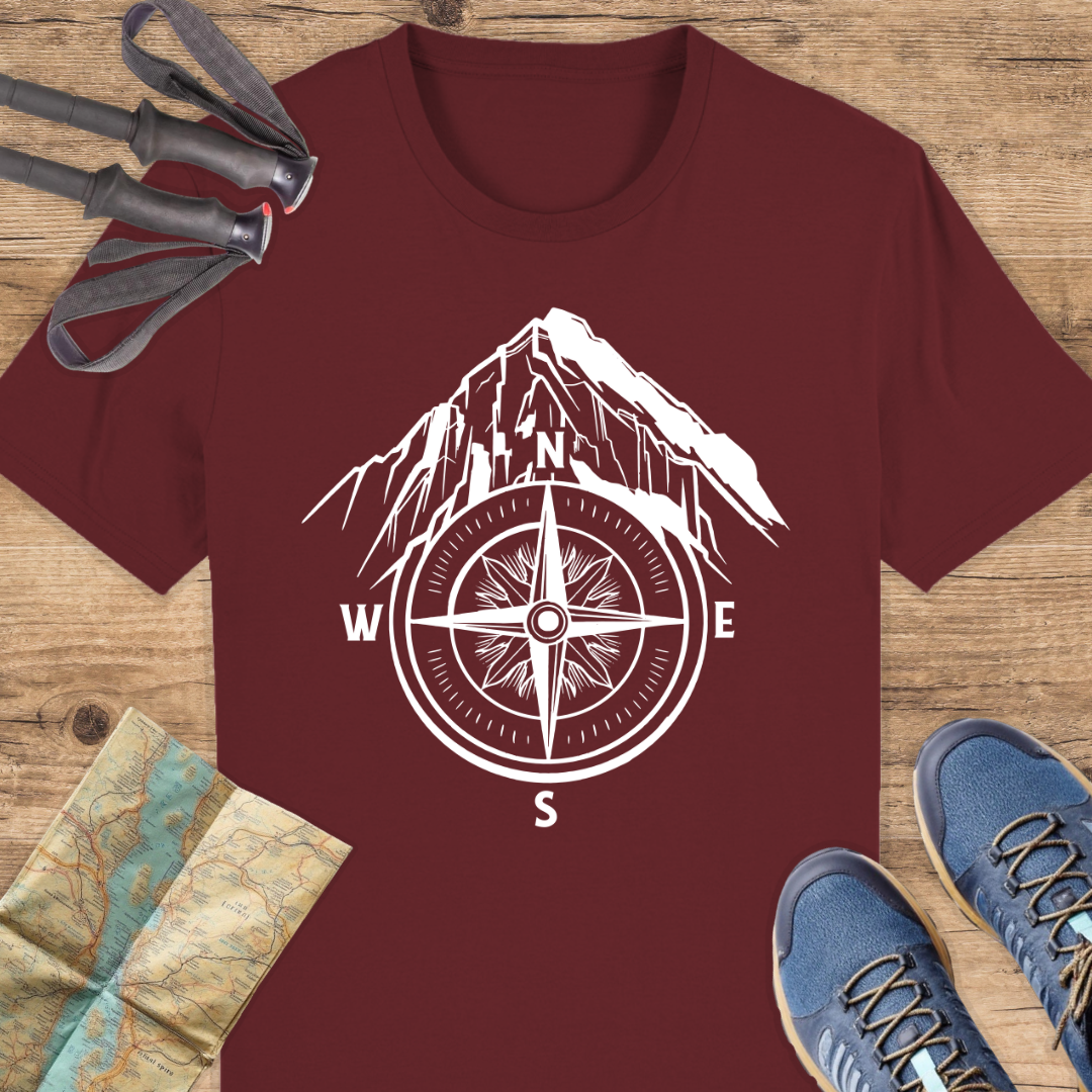 Unisex Bio T-Shirt Kompass Berge