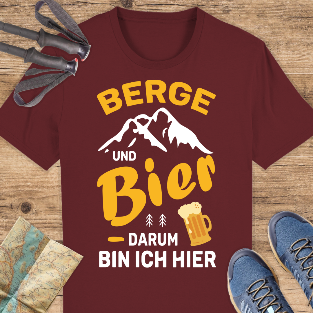 Unisex Bio T-Shirt Berge und Bier