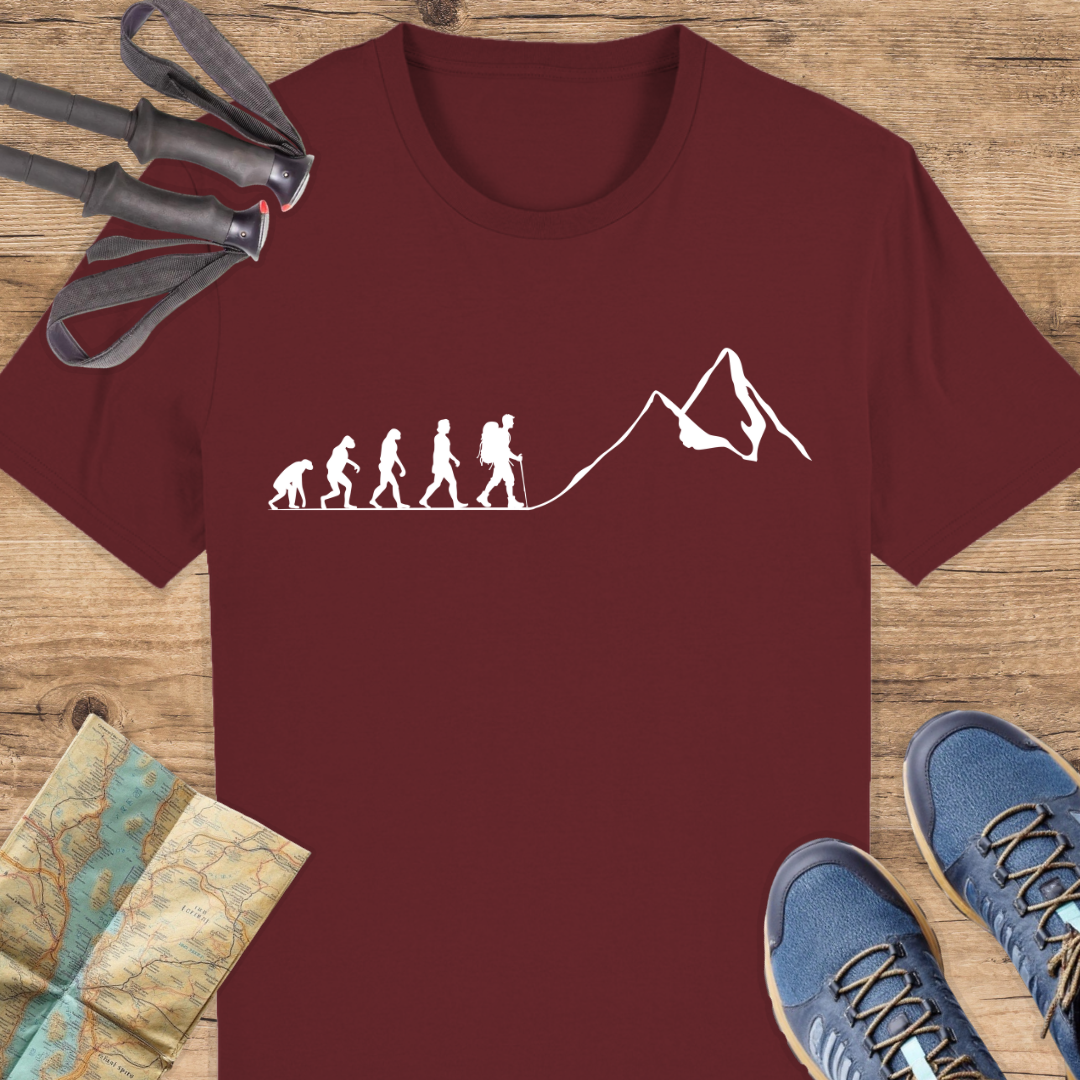Unisex Bio T-Shirt Evolution Wandern