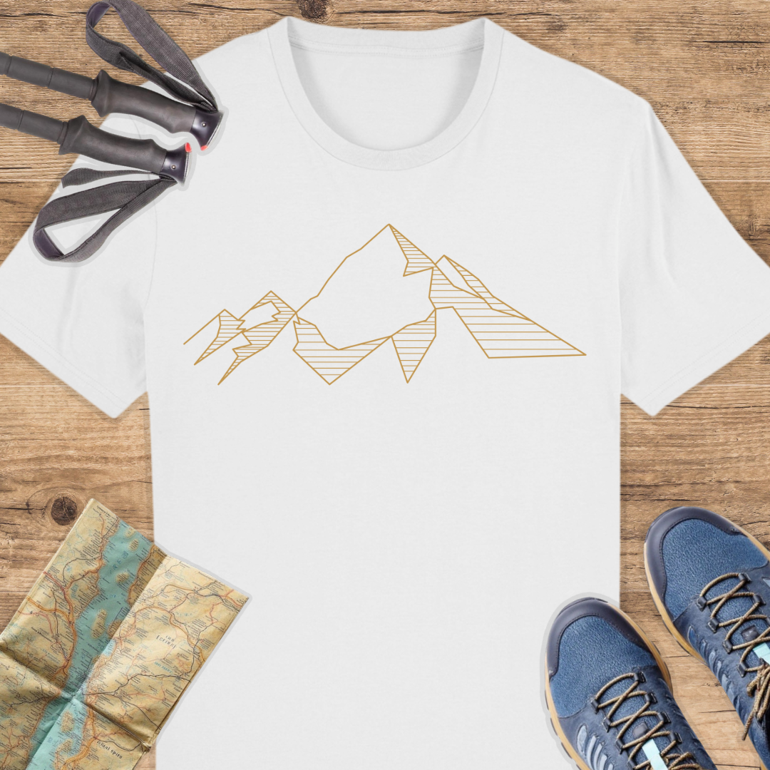 Unisex Bio T-Shirt Line-Art Berge