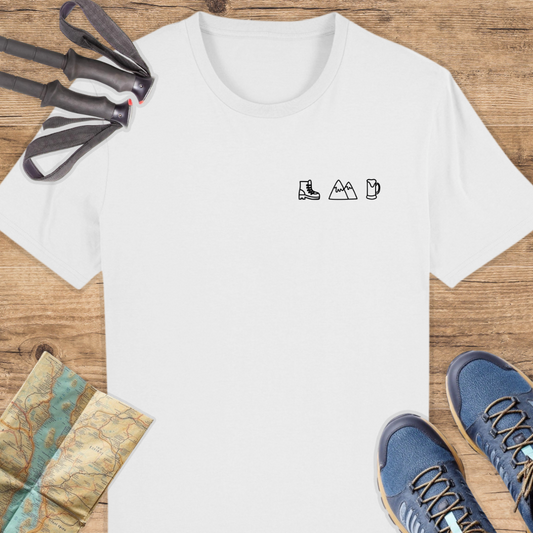 Unisex Bio T-Shirt Wandern und Bier