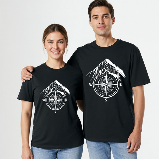 Unisex Bio T-Shirt Kompass Berge