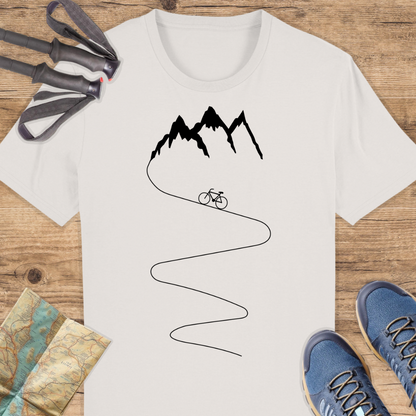Unisex Bio T-Shirt fahrrad und Berge