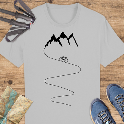 Unisex Bio T-Shirt fahrrad und Berge