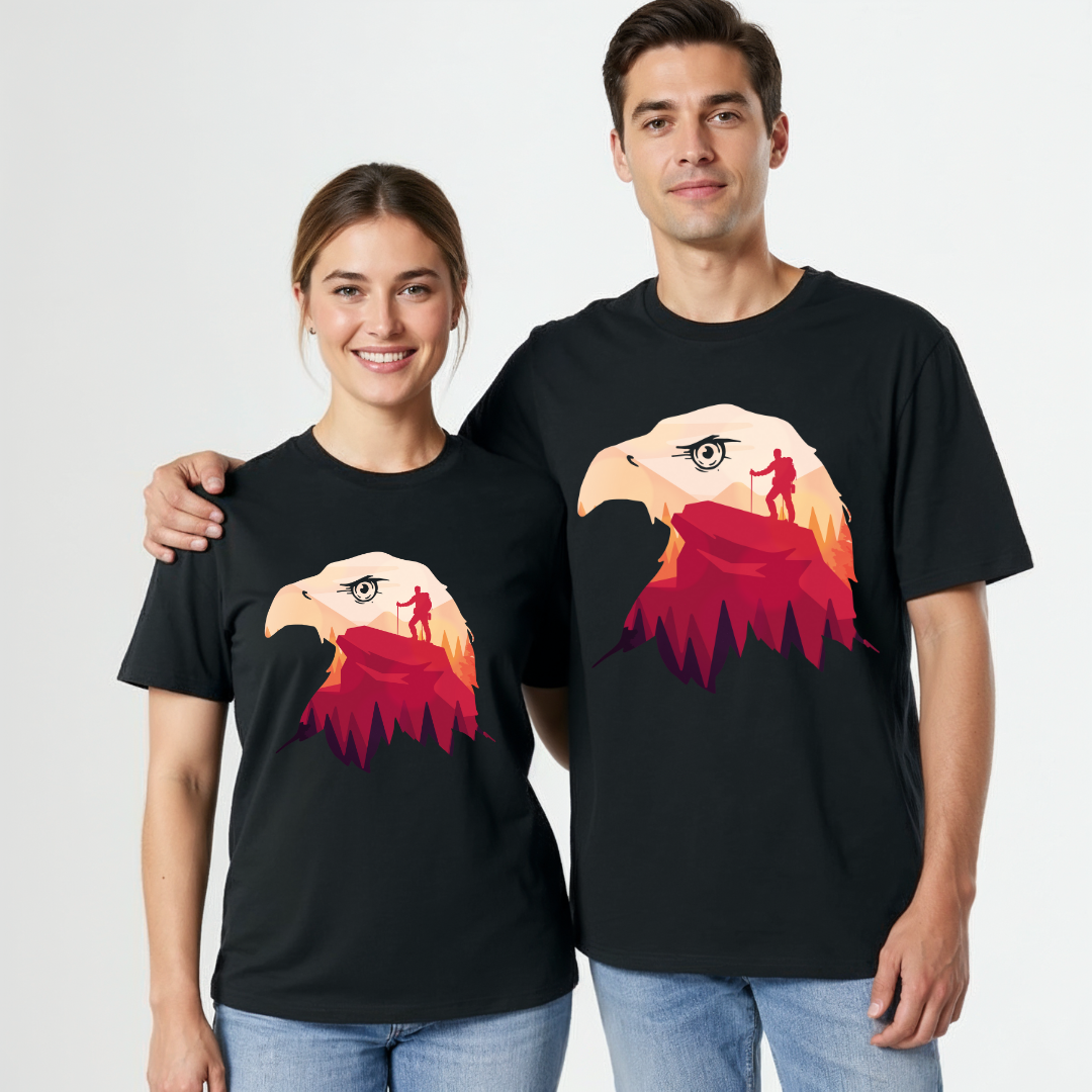 Unisex Bio T-Shirt Adler Wandern