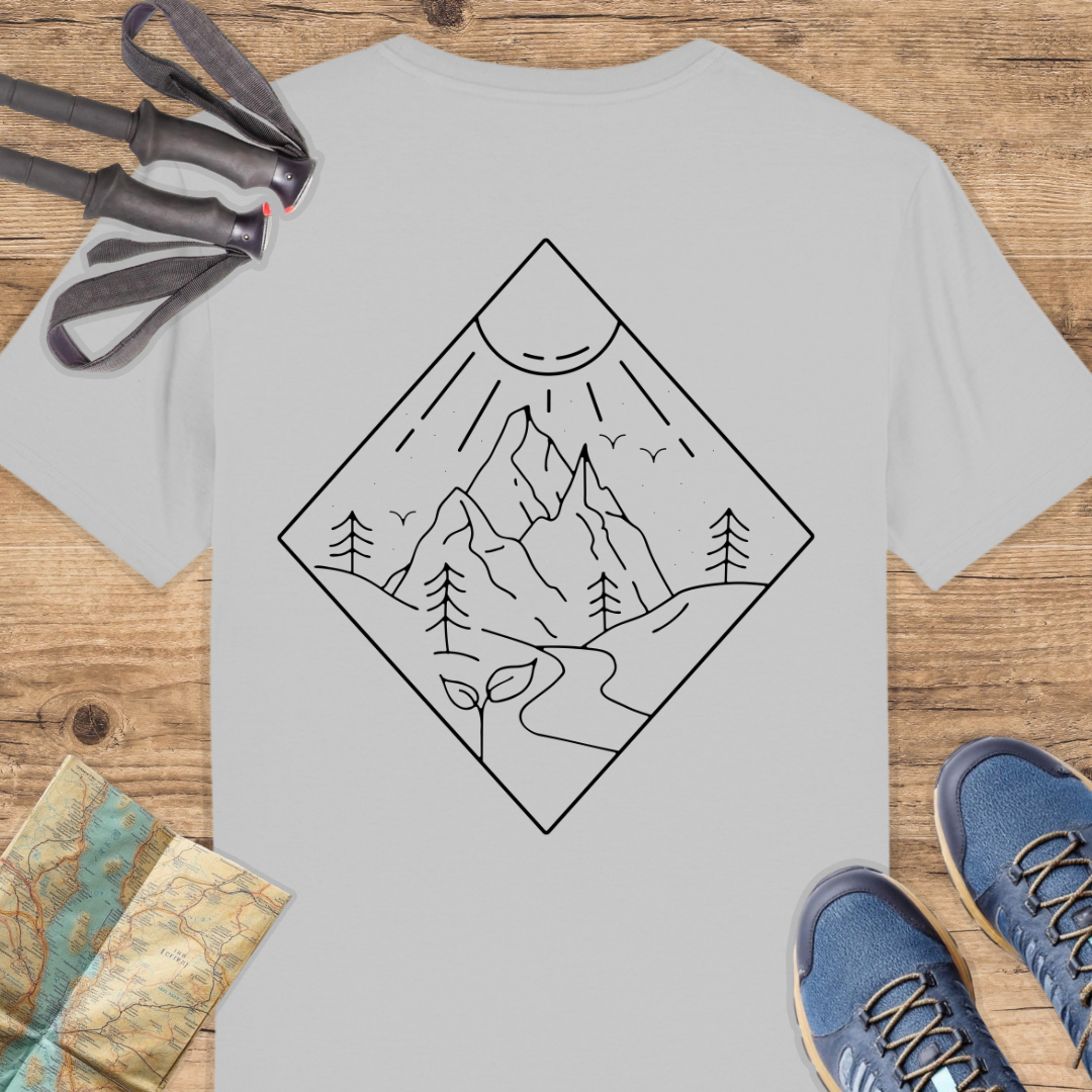 Unisex Bio T-Shirt Line Art Berge