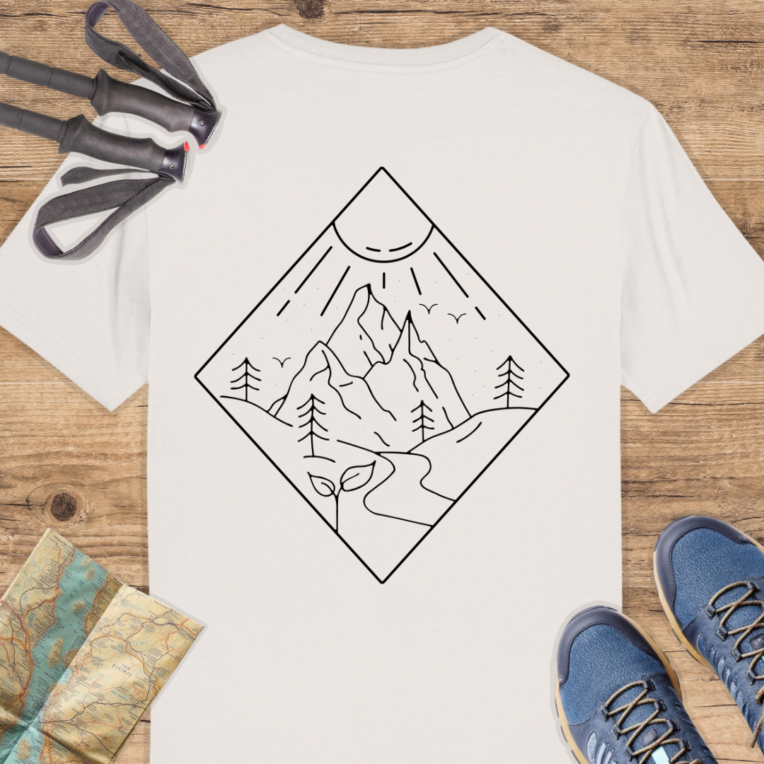 Unisex Bio T-Shirt Line Art Berge