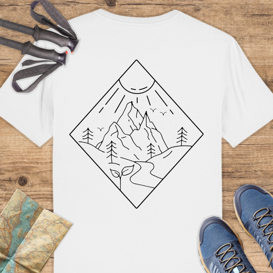 Unisex Bio T-Shirt Line Art Berge